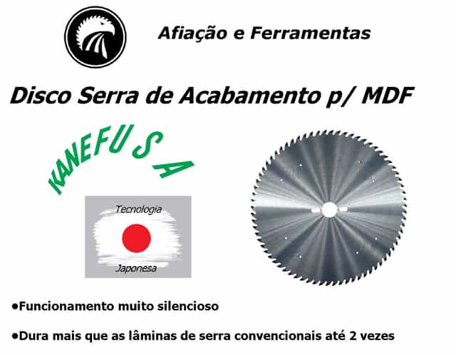 Disco de Serra 25cm para MDF Kanefusa