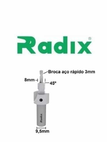 Escareador Cônico 3mm Radix