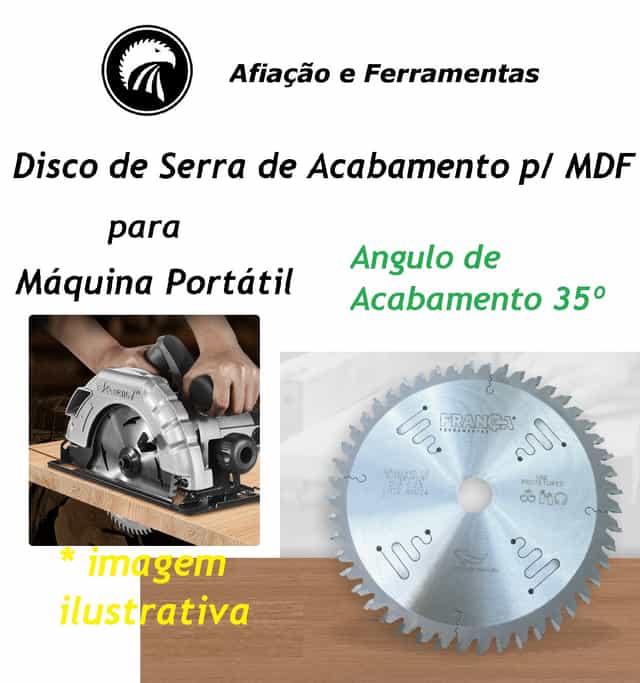 Disco Acabamento de MDF para Maquina portátil