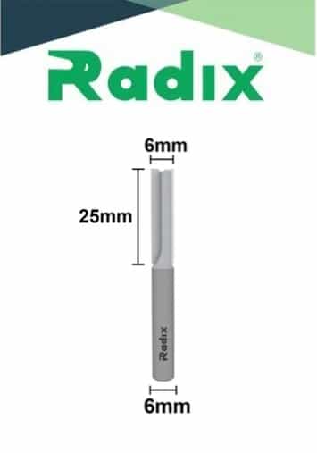 Fresa Ø 6mm x 25mmx haste 6 mm