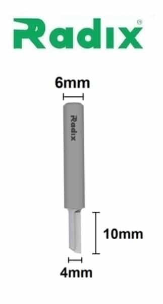 Fresa Ø 4 mm x 10mm x haste 6 mm