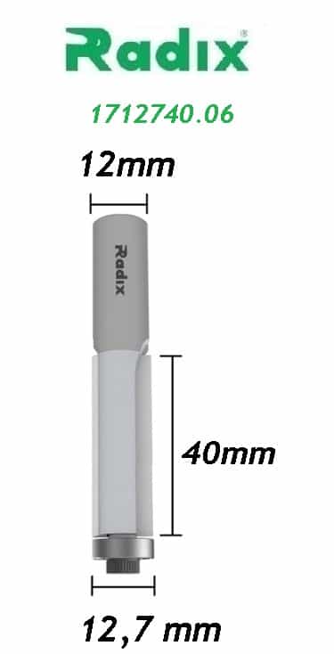 Fresa com rolamento 1/2 x 40mm x H12
