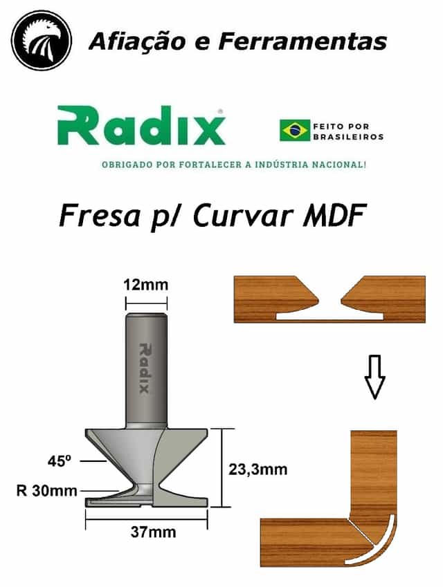 Fresa Curvar Dobrar MDF