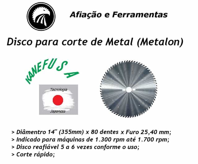 Disco para corte de Metal Kanefusa 14"