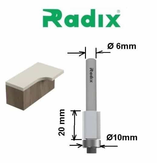 Fresa com rolamento Ø10 x 20mm